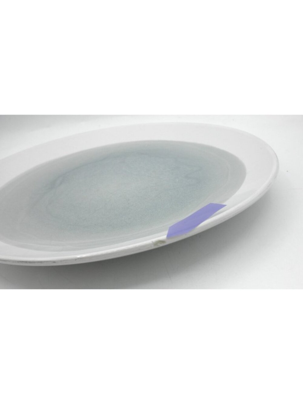 Oasis Blue Gray American Atelier 10-1/2 In. Dinner Plates Set of 4 GLAZE FLAWS - Picture 7 of 8